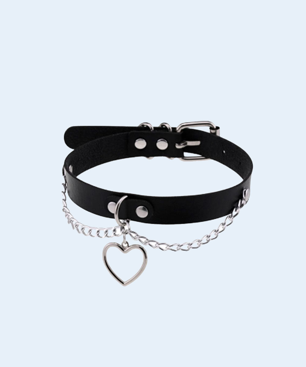 Choker Rebite - Coleira com Coração e Corrente 2 - SEXY IMPORT